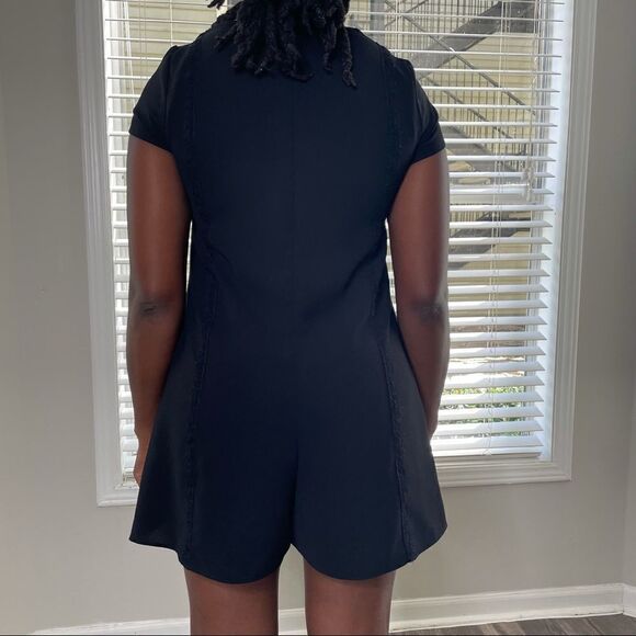 ZARA Black V-Neck Crepe play suit romper - Picture 7 of 15